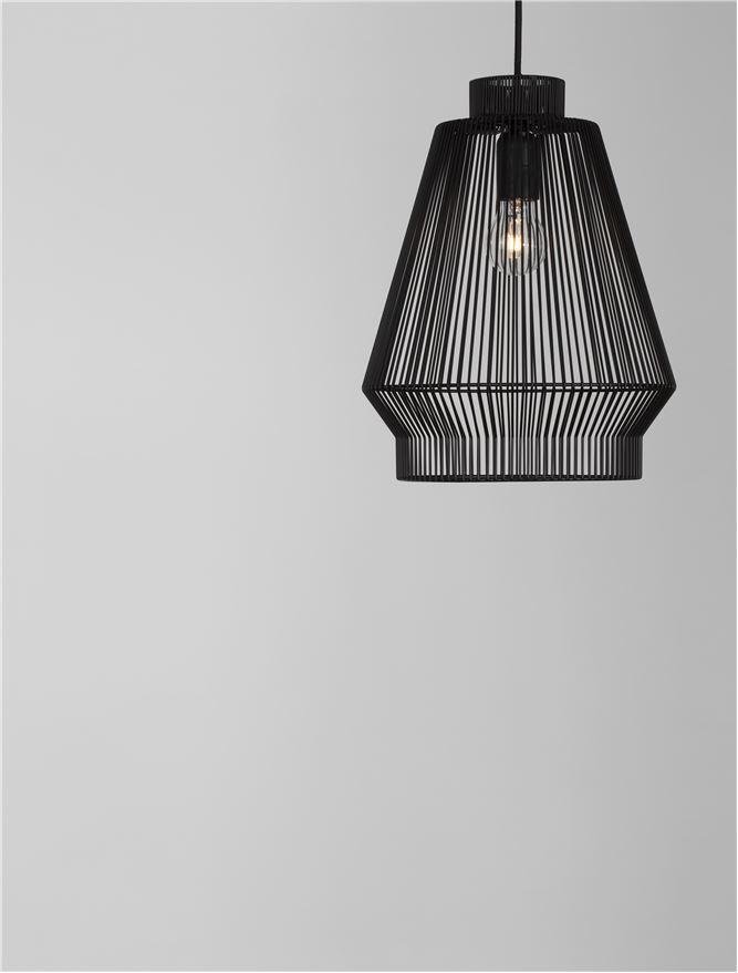 NV 9586510 Závěsné svítidlo BREDO černý hliník černý kabel E27 1x12W 230V IP20 bez žárovky - NOVA LUCE (obrázek 8)