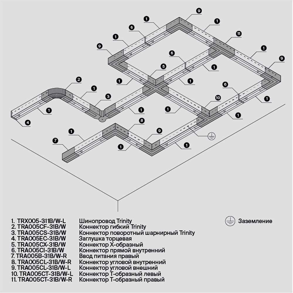 M TRA005CL-31W-R Spojka L vnitřní pro kolejnicový systém bílý plast Trinity - MAYTONI (obrázek 5)
