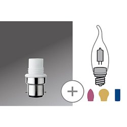 Obrázek pro produkt Halogenová patice mini pro G9 B22d 230V bílá - PAULMANN