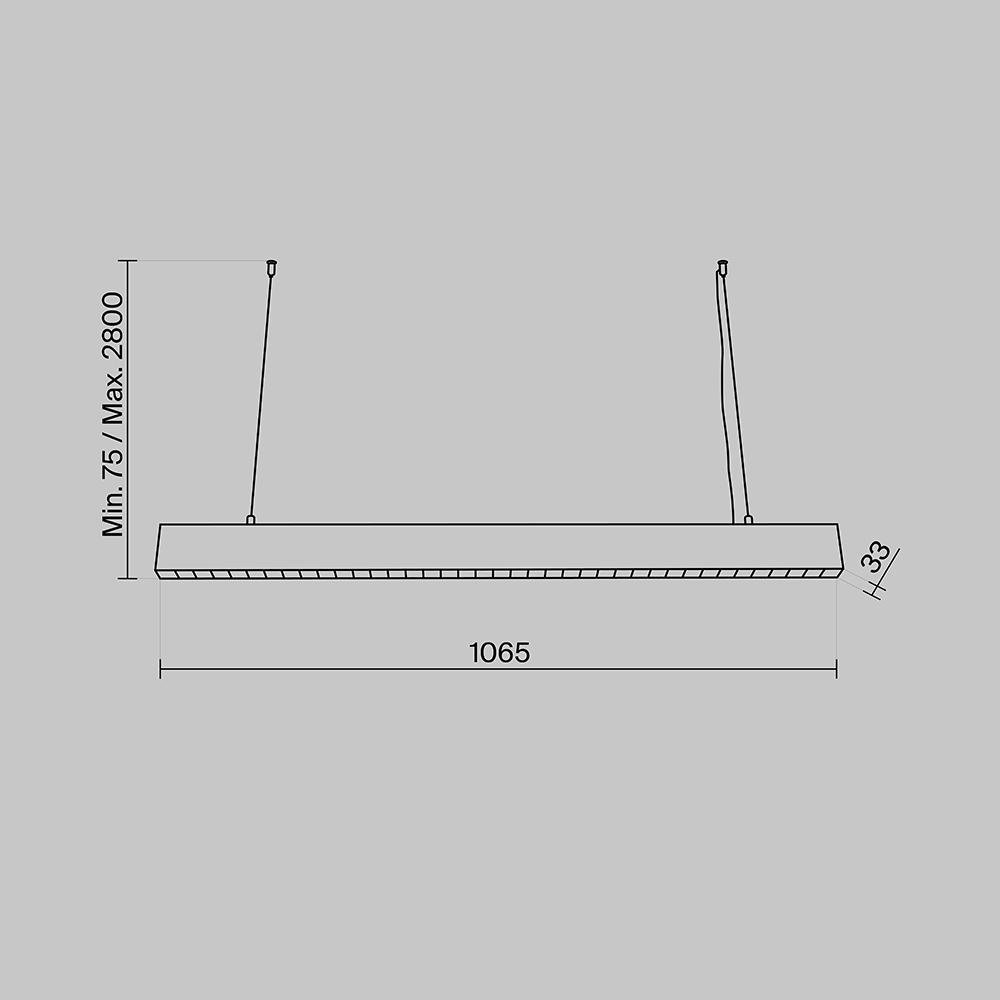 M P050PL-L40B4K Závěsné svítidlo Points 4000K 40W studená bílá 3400lm černý hliník - MAYTONI (obrázek 5)