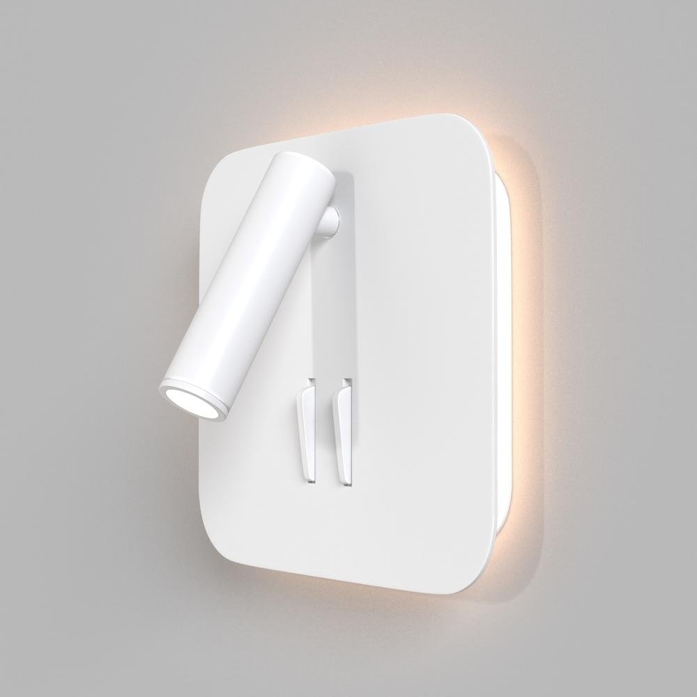 M C175-WL-01-6W-W Nástěnné svítidlo IOS 176 3000K 9W teplá bílá 550lm bílý hliník nastavitelné přímé a nepřímé světlo - MAYTONI