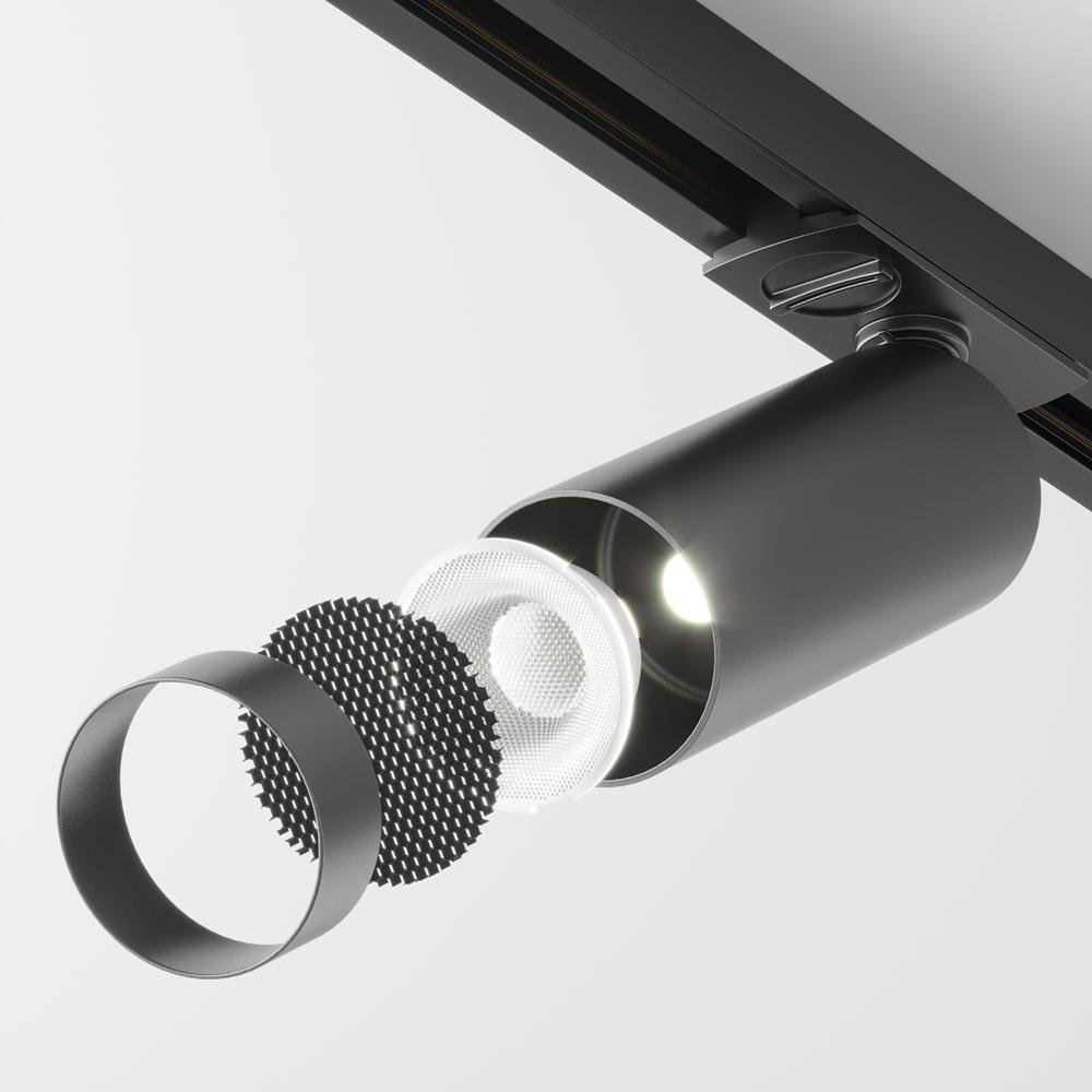 M TR021-1-12B4K-W-B Svítidlo pro kolejnicový systém Focus LED 4000K 12W studená bílá černý hliník směrové světlo Unity - MAYTONI (obrázek 3)