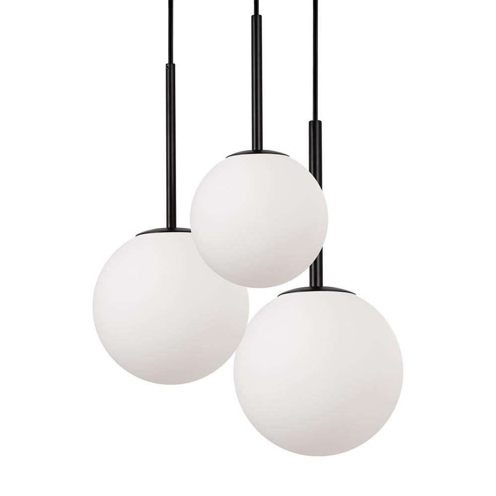M MOD321PL-03B Závěsné svítidlo Basic form E14 3x40W opálové sklo bílá/černá kov designové - MAYTONI (obrázek 3)