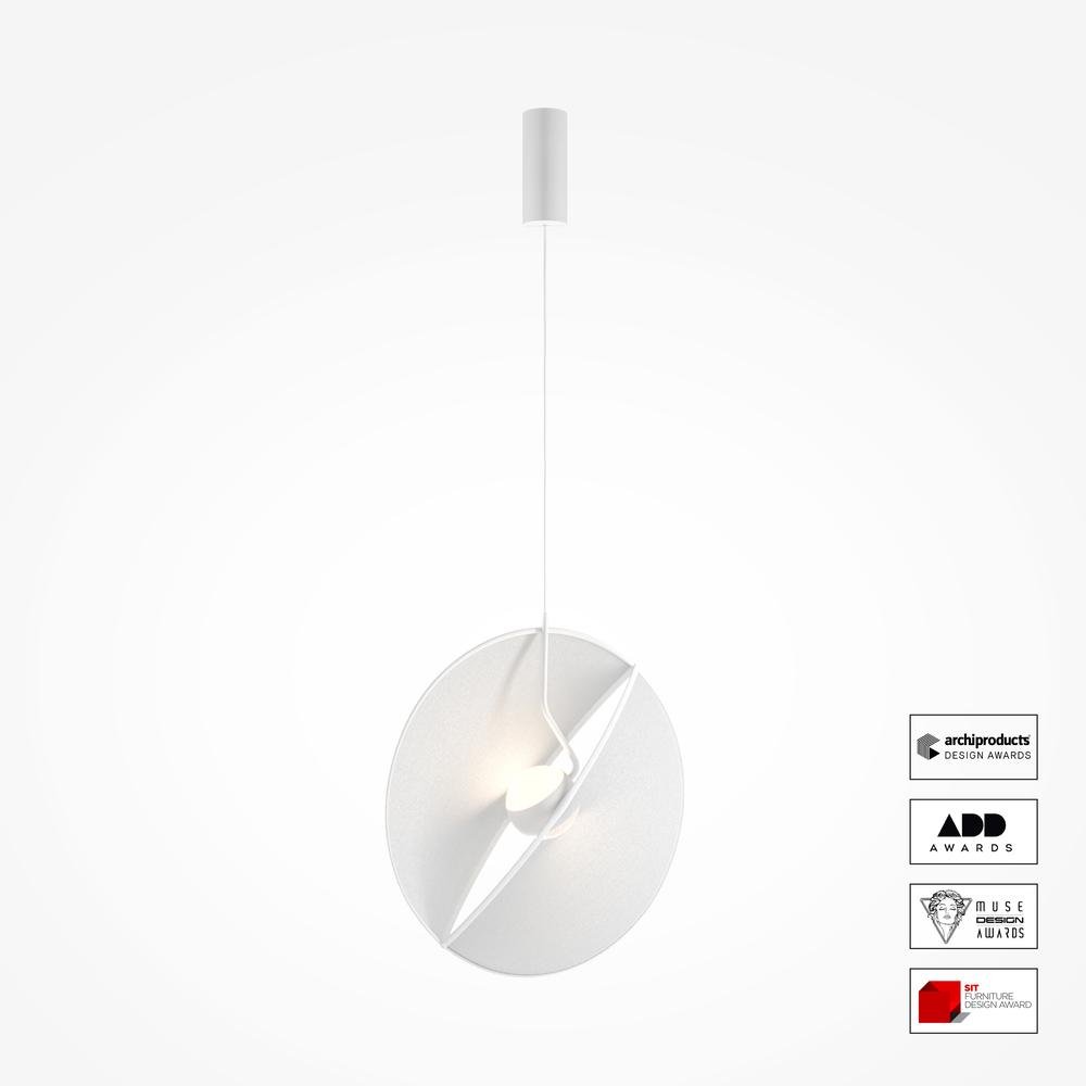 Levně M MOD154PL-L6W3K Závěsné svítidlo Reflex 3000K 14W teplá bílá bílý kov/akrylát design - MAYTONI