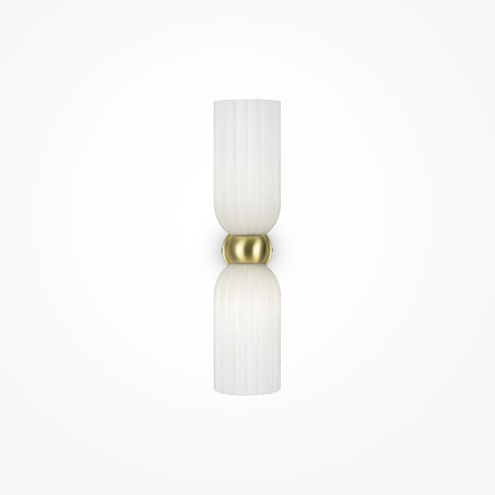 M MOD302WL-02W Nástěnné svítidlo Antic 2x40W bílá mosaz sklo - MAYTONI