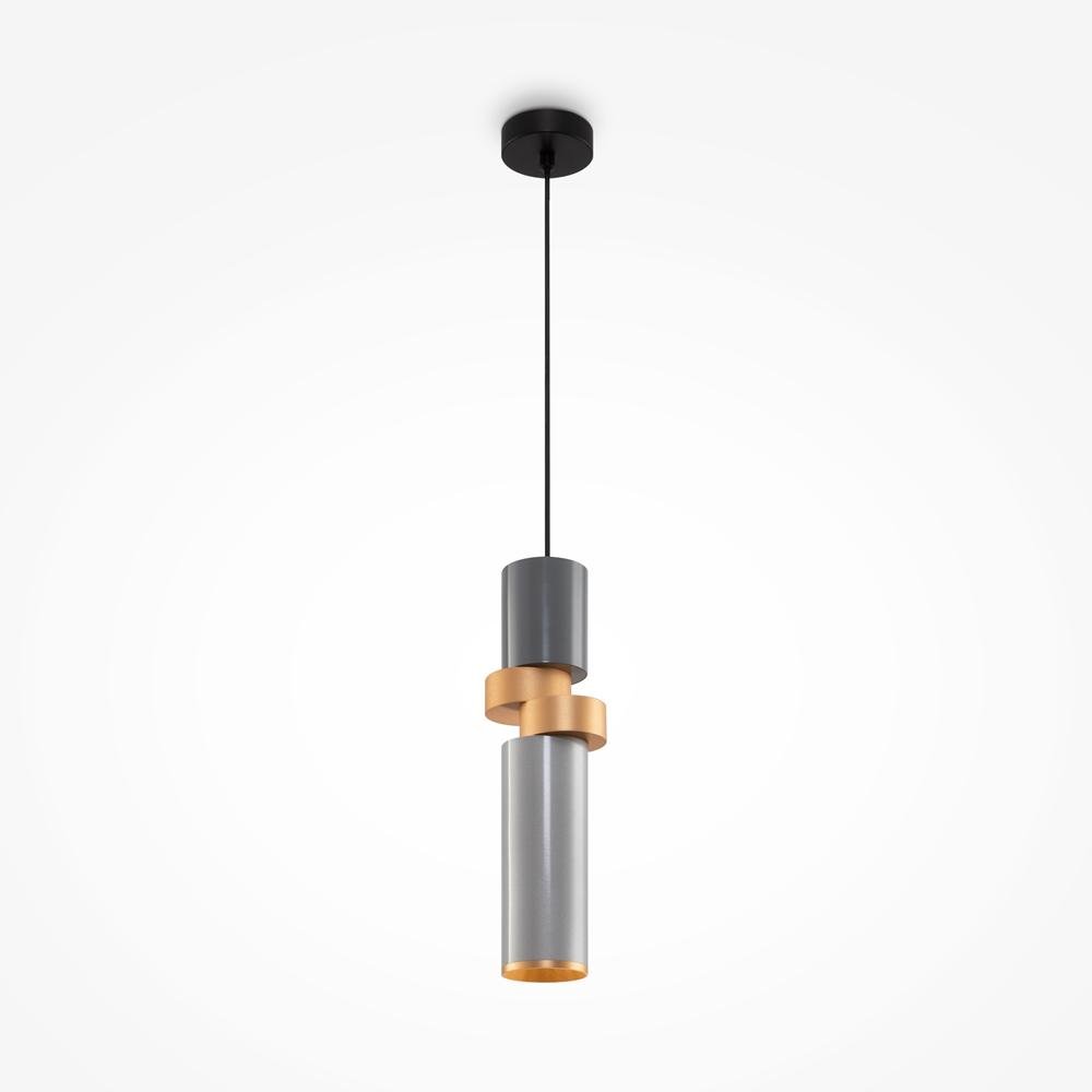 M MOD303PL-01CFL2 Závěsné svítidlo Palette 40W šedá/mosaz kov designové - MAYTONI