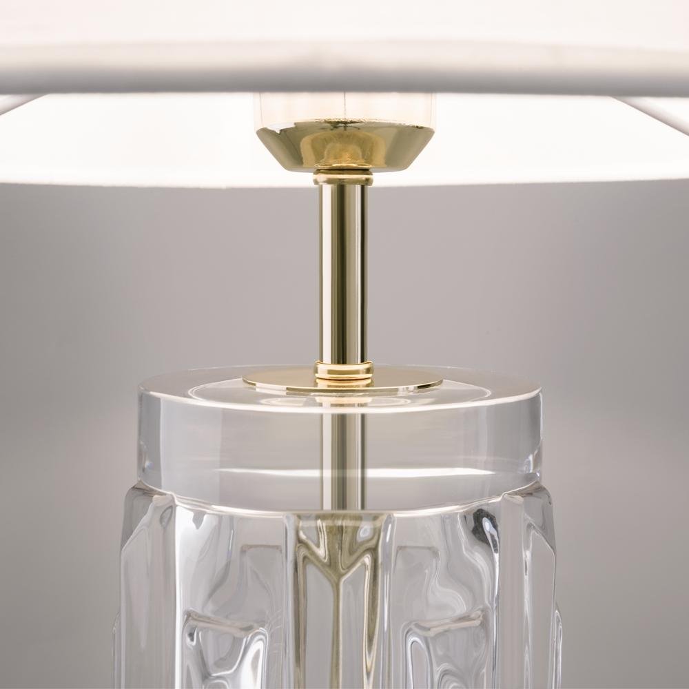 M MOD304TL-01G Stolní lampa Muse E27 60W bílá textil/sklo/zlatá - MAYTONI (obrázek 4)