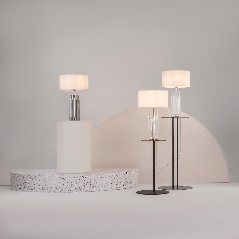 M MOD304TL-01G Stolní lampa Muse E27 60W bílá textil/sklo/zlatá - MAYTONI (obrázek 5)