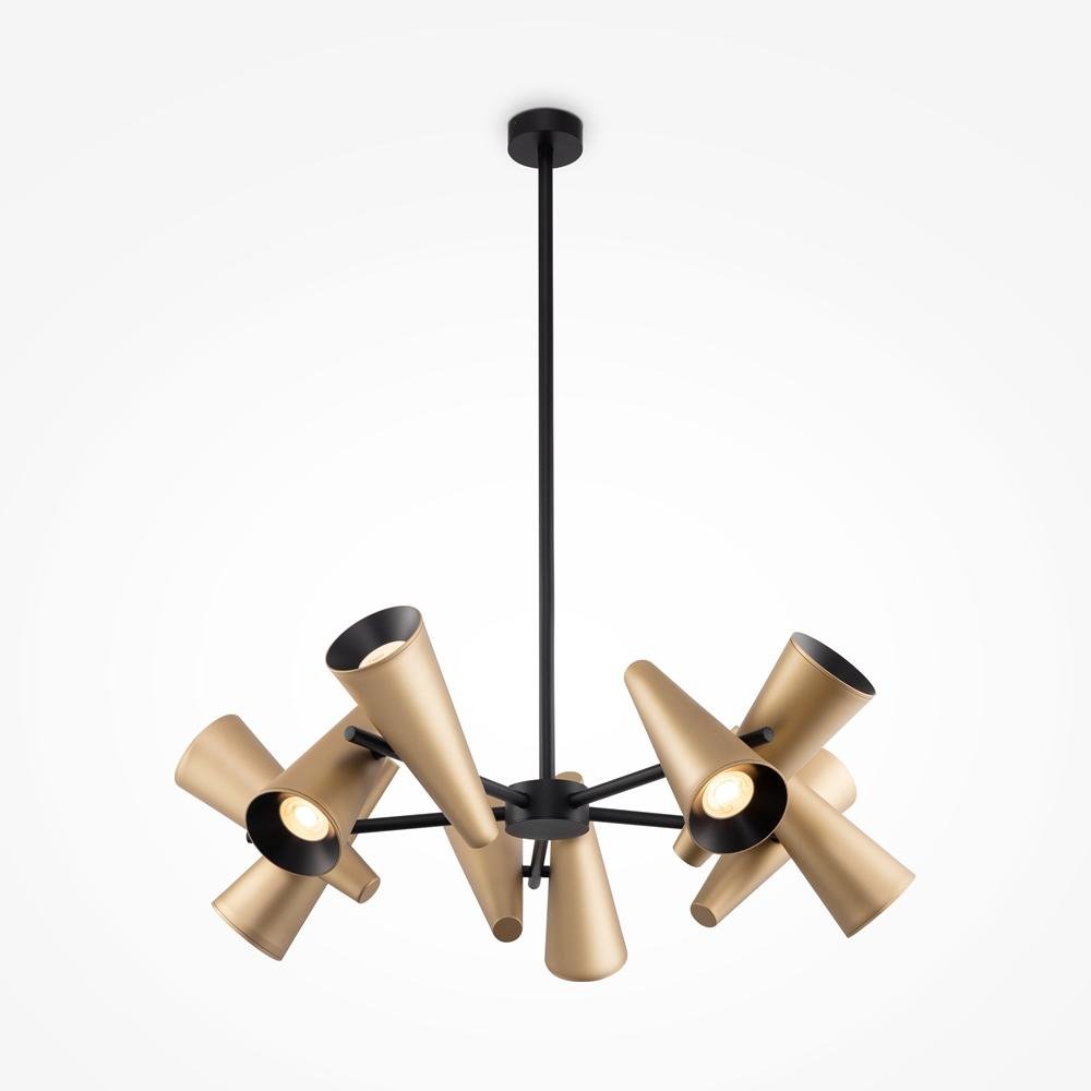M MOD095PL-10BS Závěsné svítidlo Giro 10xGU10 max 500W mosaz kov designové - MAYTONI