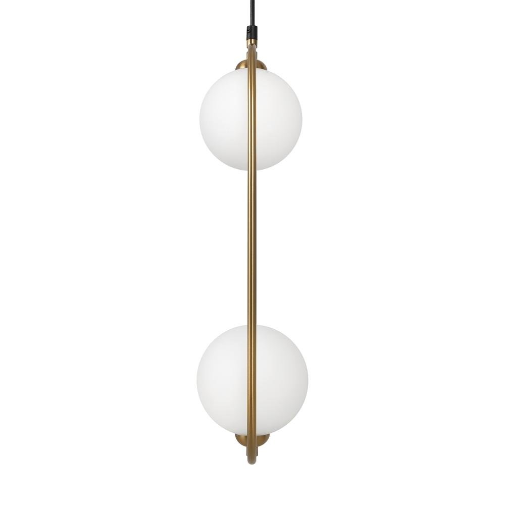 M MOD013PL-02BS1 Závěsné svítidlo Ring 2xG9 50W bílá/mosaz kov/sklo designové - MAYTONI (obrázek 3)