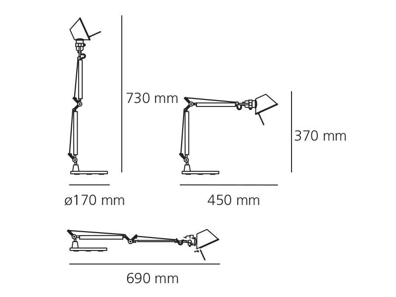 AR A010300 AKCE - Tolomeo Micro stolní lampa LED 3000K - tělo lampy - ARTEMIDE (obrázek 5)