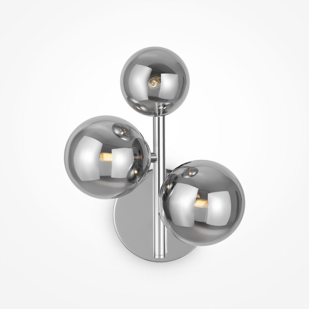 M MOD545WL-03CH Nástěnné svítidlo Dallas 3x28W kouřové sklo chrom kov designové - MAYTONI