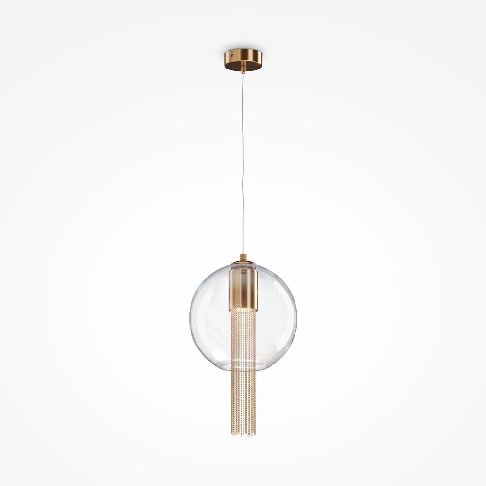 M P095PL-01BZ1 Závěsné svítidlo Flusso 12W průhledné sklo bronz kov - MAYTONI