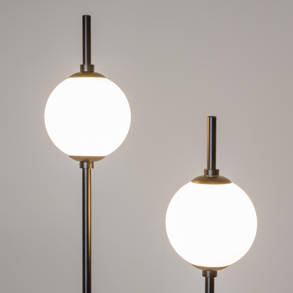 M Z020FL-L12BK Stojací lampa The Sixth Sense 3000K 12W teplá bílá 750lm bílá/černá kov/sklo LED - MAYTONI (obrázek 3)
