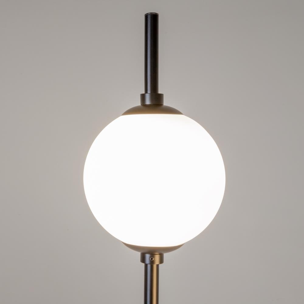 M Z020FL-L12BK Stojací lampa The Sixth Sense 3000K 12W teplá bílá 750lm bílá/černá kov/sklo LED - MAYTONI (obrázek 4)