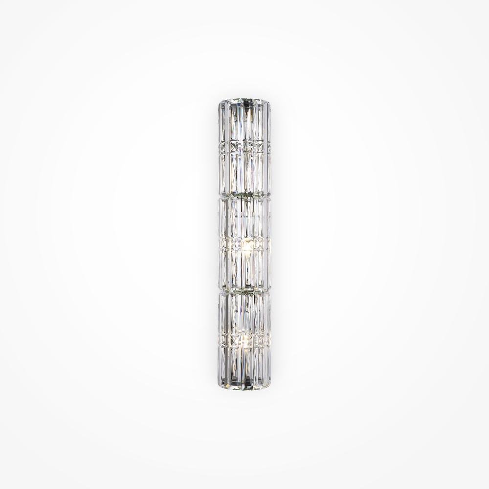 M MOD094WL-03CH Nástěnné svítidlo Facet 3x60W průhledné sklo chrom designové - MAYTONI