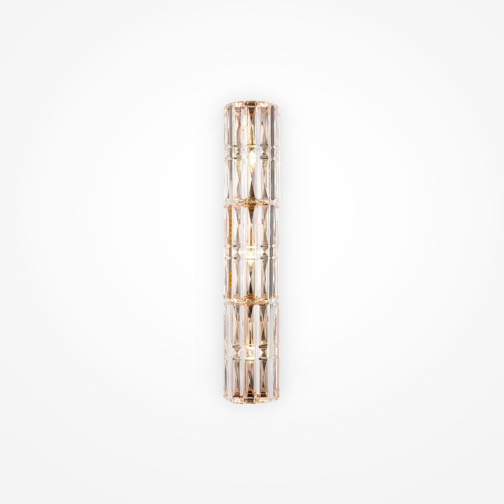 M MOD094WL-03G Nástěnné svítidlo Facet E14 3x60W průhledné sklo zlatý kov - MAYTONI