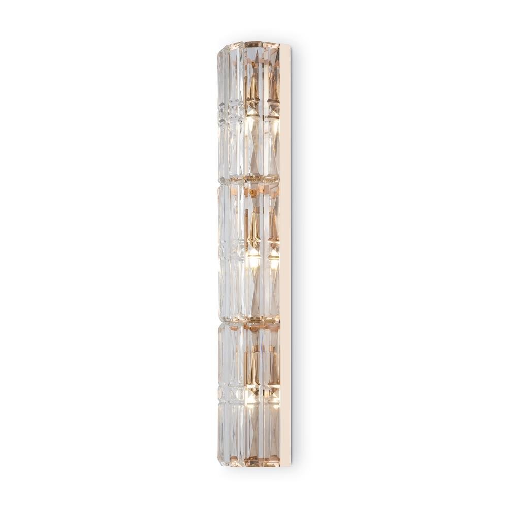 M MOD094WL-03G Nástěnné svítidlo Facet E14 3x60W průhledné sklo zlatý kov - MAYTONI (obrázek 2)