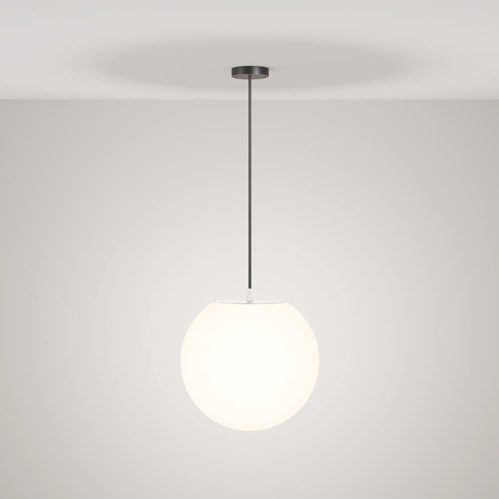 M O594PL-01B Závěsné svítidlo Erda E27 30W opálový plast černá IP54 - MAYTONI