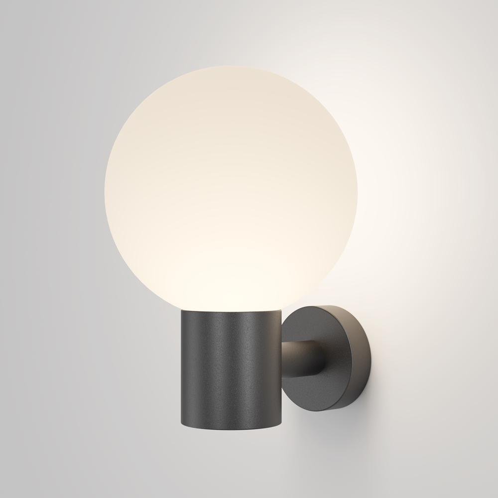 M O598WL-01B Nástěnné svítidlo Bold E27 60W černý hliník opálové sklo IP54 - MAYTONI