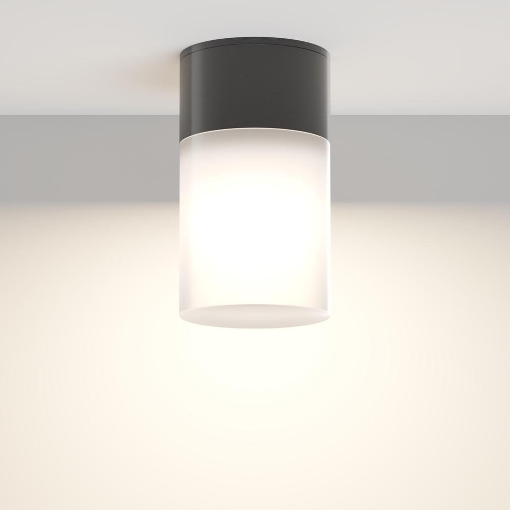 M O418CL-01B Stropní svítidlo Willis 60W IP54 černá hliník bílý plast válcové - MAYTONI