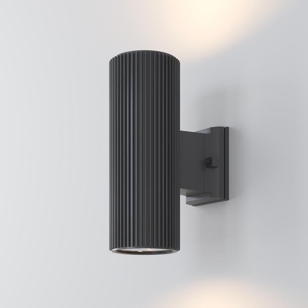 M O419WL-02GR Nástěnné svítidlo Rando E27 2x60W 220-240V IP54 šedé kov obousměrné svícení - MAYTONI