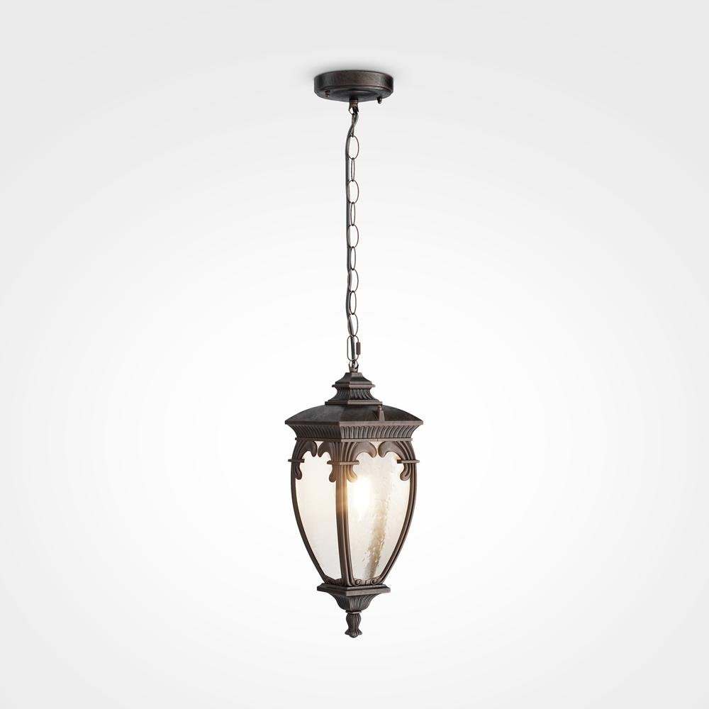 M O414PL-01BZ Závěsné svítidlo Fleur 60W E27 bronz antik Pulegoso sklo IP44 - MAYTONI