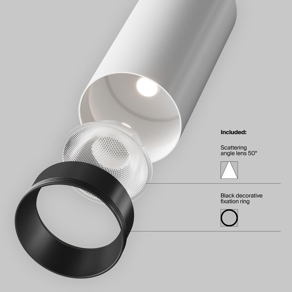 M TR021-1-12W4K-W-D-W Svítidlo pro kolejnicový systém Focus LED 4000K 12W studená bílá hliník stmívatelné Unity - MAYTONI (obrázek 6)