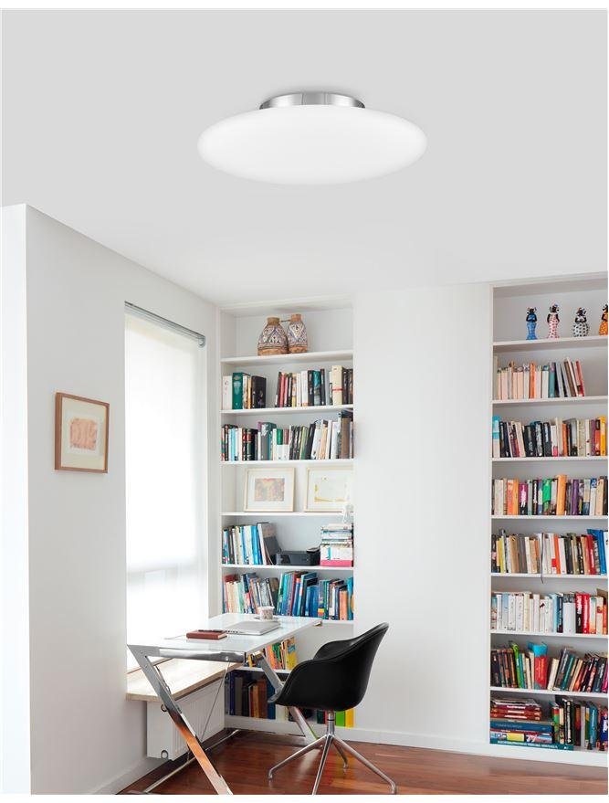 Levně NV 620442 Stropní svítidlo PRESSIONE opálové sklo a chromovaný kov E27 3x12W - NOVA LUCE