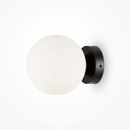 Obrázek pro produkt Nástěnné svítidlo Basic form E14 40W opálové sklo černý kov - MAYTONI