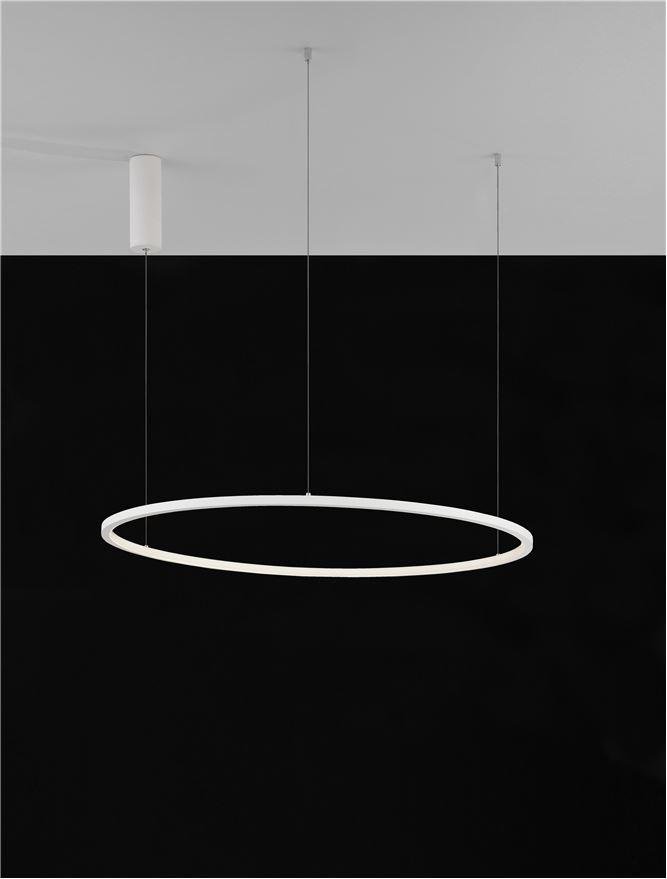 NV 9345604 Závěsné svítidlo TARQUIN bílý hliník a akryl LED 48W 230V 3000K IP20 stmívatelné - NOVA LUCE