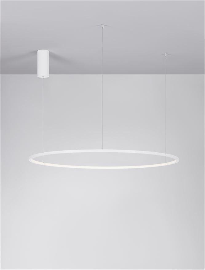 NV 9345608 Závěsné svítidlo TARQUIN bílý hliník a akryl LED 58W 230V 3000K IP20 stmívatelné - NOVA LUCE