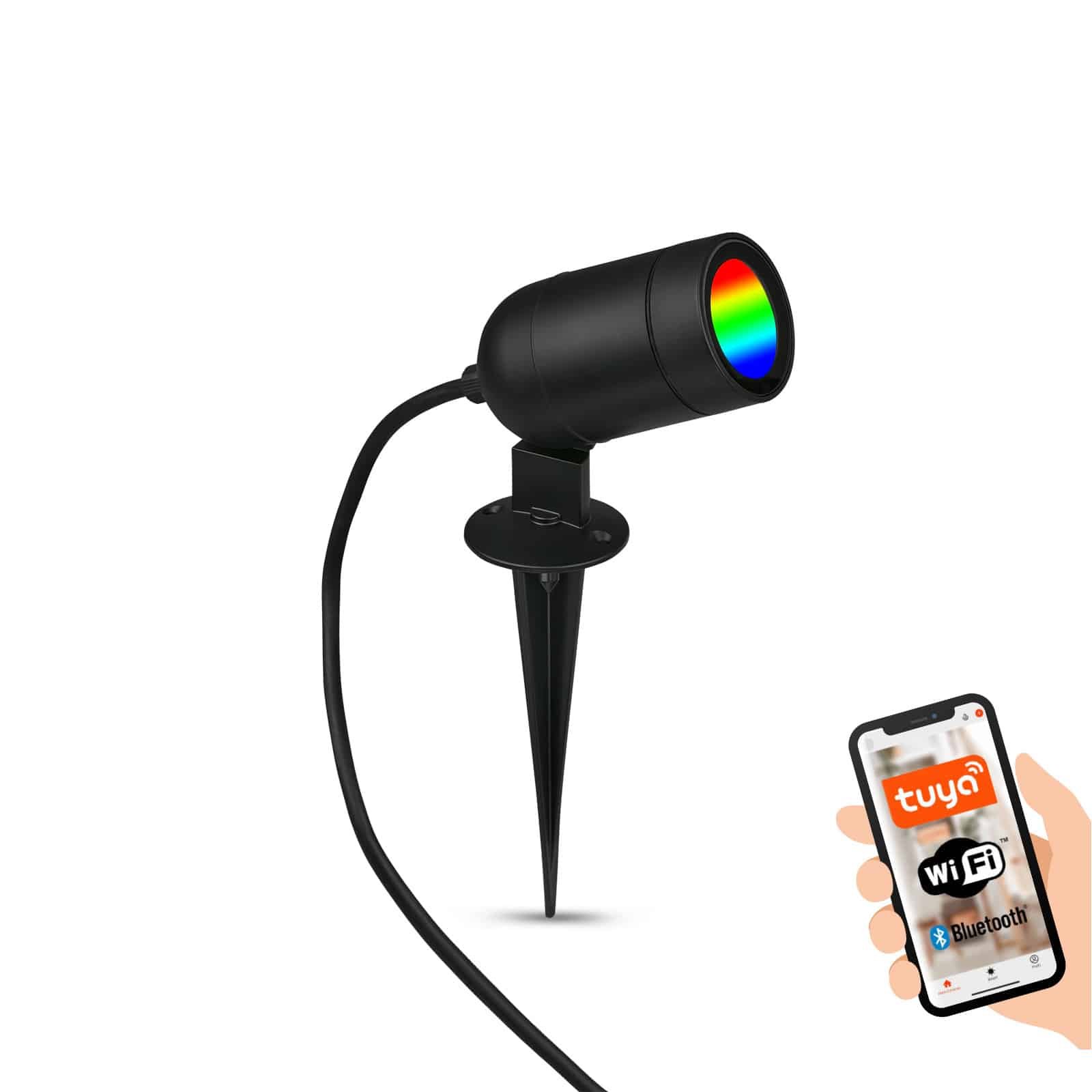 Levně BRILO 3674-015 LED zahradní bodové svítidlo, 12 cm, 4,4 W, 380 lm, černá - BRILO