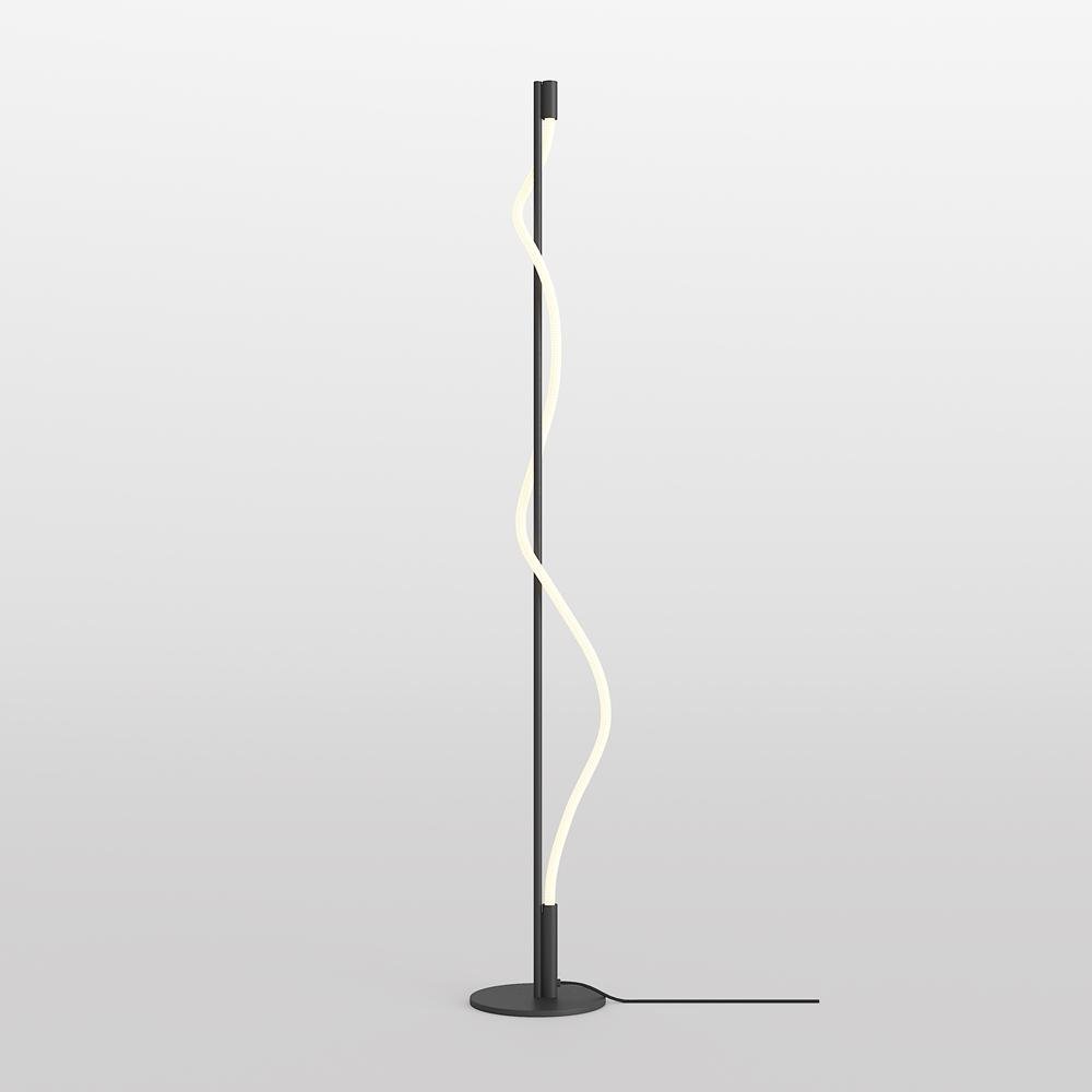 M MOD166FL-L15B3K Stojací lampa Tau 3000K 15W 450lm teplá bílá černý hliník - MAYTONI