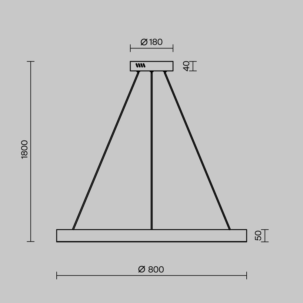 M MOD415PL-L60BS4K Závěsné svítidlo Saturno 4000K 60W studená bílá 4200lm mosaz ocel - MAYTONI (obrázek 8)