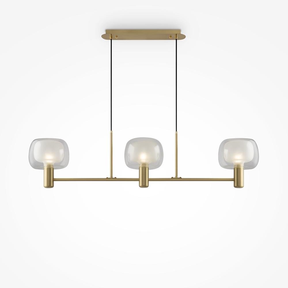 M MOD411PL-03G Závěsné svítidlo Vision E14 3x60W zlatá hliník sklo - MAYTONI