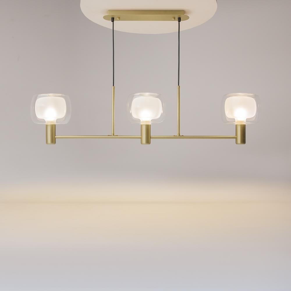 M MOD411PL-03G Závěsné svítidlo Vision E14 3x60W zlatá hliník sklo - MAYTONI (obrázek 3)