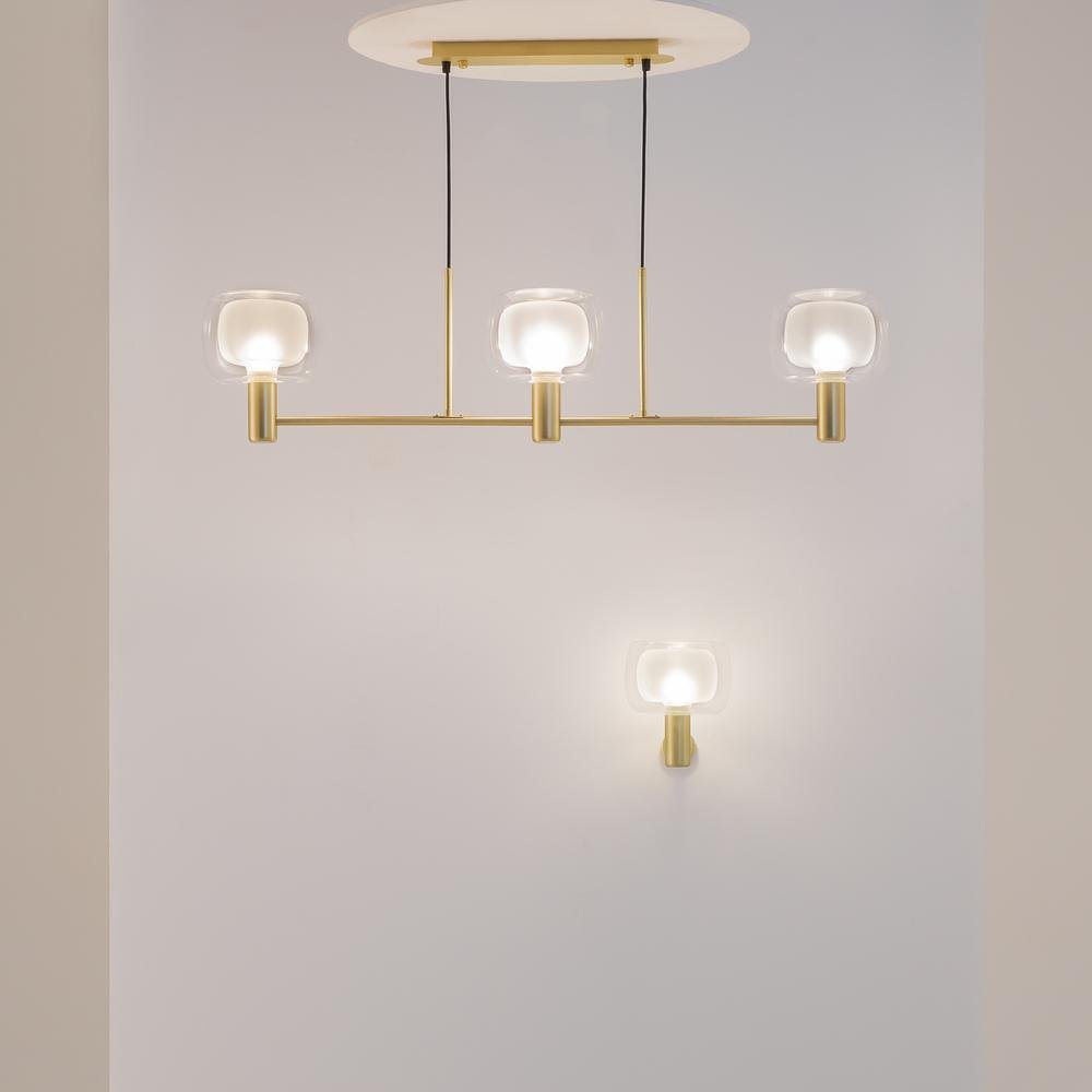 M MOD411PL-03G Závěsné svítidlo Vision E14 3x60W zlatá hliník sklo - MAYTONI (obrázek 5)