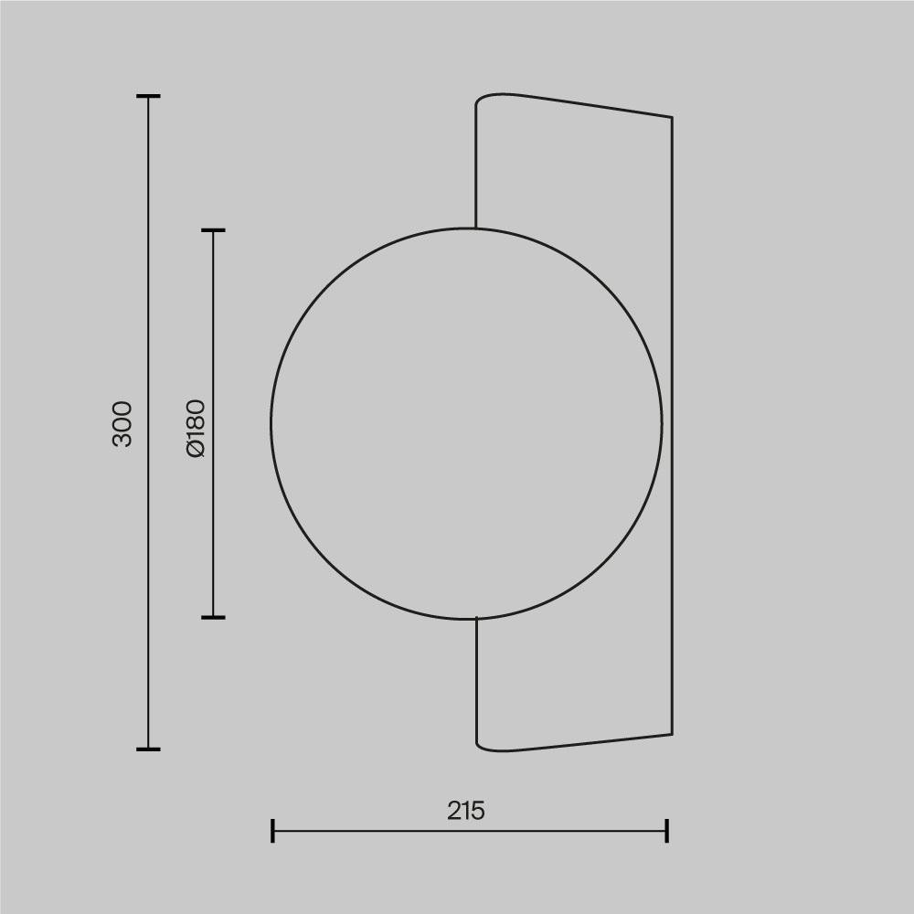 M MOD324WL-01B Nástěnné svítidlo Avant-garde G9 25W černý kov opálové sklo - MAYTONI (obrázek 4)