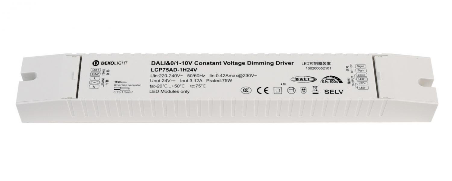 IMPR 862256 Deko-Light LED-napájení BASIC, DIM, CV, LCP75AD-1H24V konstantní napětí 0-3125 mA IP20 stmívatelné 24V DC 75,00 W - LIGHT IMPRESSIONS