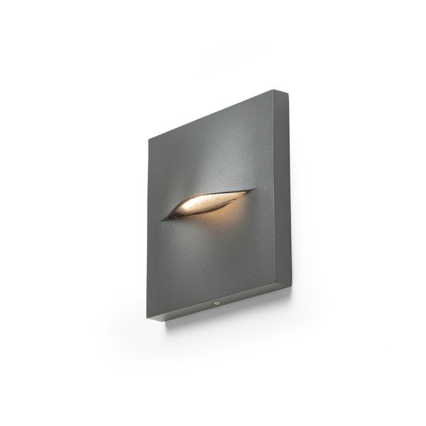 RED R13935 AKCE - BOBO SQ nástěnná antracitová 230V LED 3W IP65 3000K - RED - DESIGN RENDL