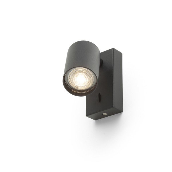 RED R13925 DUDE nástěnná černá 230V LED GU10 9W - RED - DESIGN RENDL