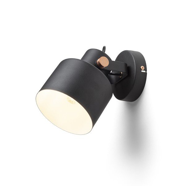 RED R13902 CELEIA přisazená matná černá česaná měď 230V E27 40W - RED - DESIGN RENDL