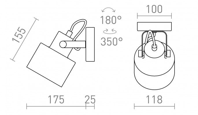 RED R13901 CELEIA přisazená matná bílá matný nikl 230V E27 40W - RED - DESIGN RENDL (obrázek 3)