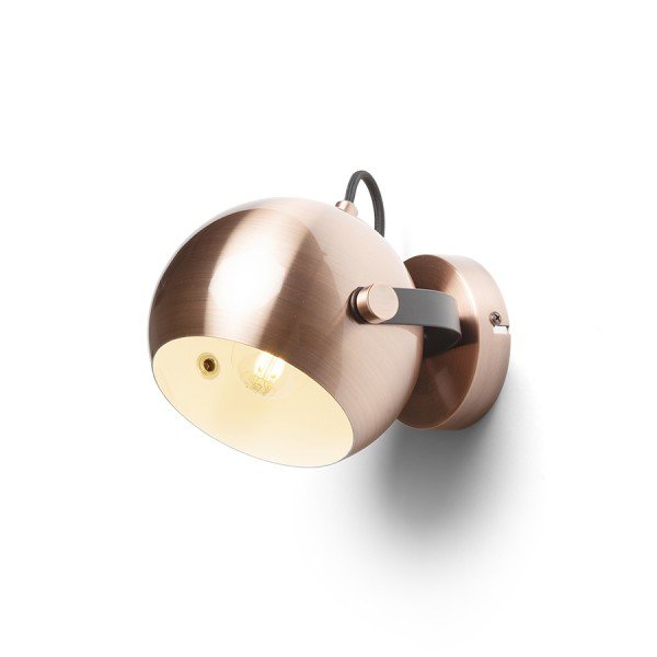 RED R13896 AGNETA přisazená česaná měď/černá 230V E27 40W - RED - DESIGN RENDL