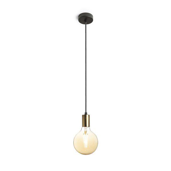 RED R13891 ARAQ závěsná česaná mosaz/černá 230V E27 42W - RED - DESIGN RENDL