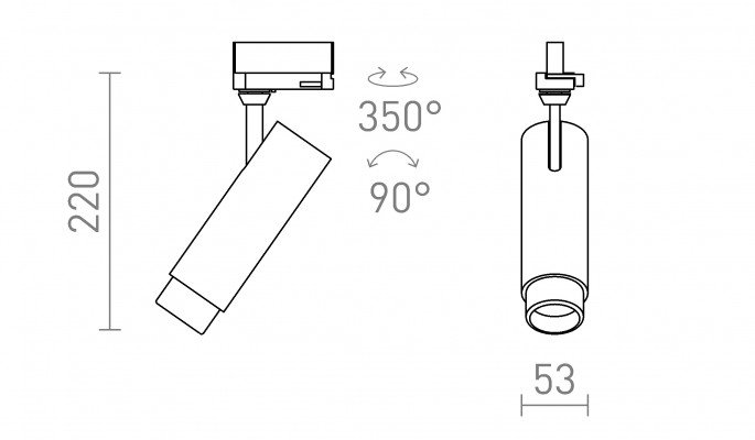 RED R13882 FOCUS 12 DIMM pro tříokr. lištu bílá 230V LED 12W 10 60° 3000K 4000K 5000K - RED - DESIGN RENDL (obrázek 6)