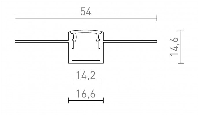 RED R13865 LED PROFILE B zápustný 1m hliník/mléčný akryl  - RED - DESIGN RENDL (obrázek 6)