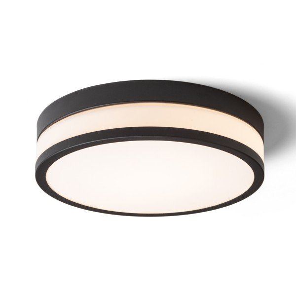 RED R13754 CIRA LED 35 stropní opálové sklo/černá 230V LED 24W IP44 3000K - RED - DESIGN RENDL