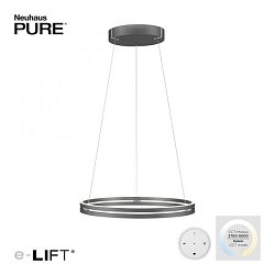 Obrázek pro produkt Paul Neuhaus LED závěsné svítidlo PURE-E-LOOP elektrické 2700-5000K šedá mystic - PAUL NEUHAUS